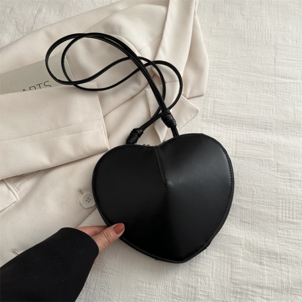 Heart Skuldertaske Håndtaske SORT Black