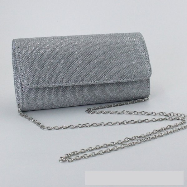 1 stk Clutch Håndtaske SØLV silver