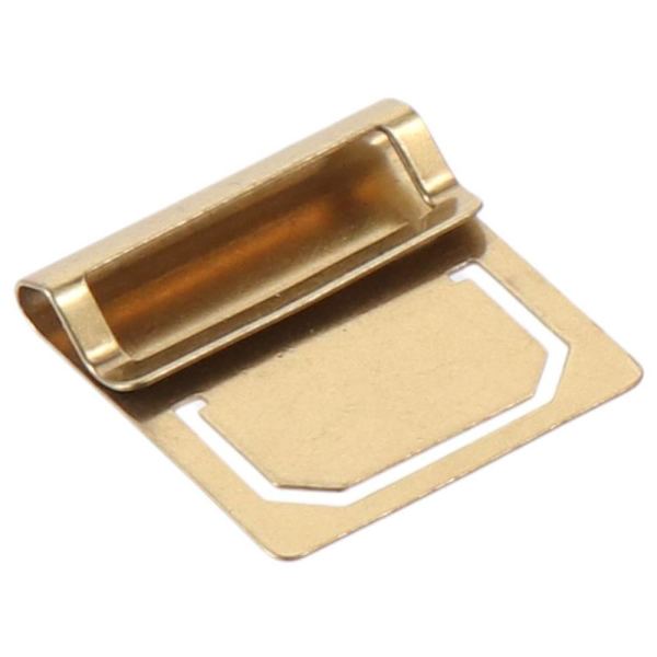 6 STK Retro Messing Bogmærke Metal Bogmærke Holder Gul