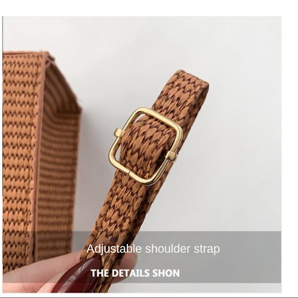 Skuldertaske Vævet Mønstertaske BRUN Brown