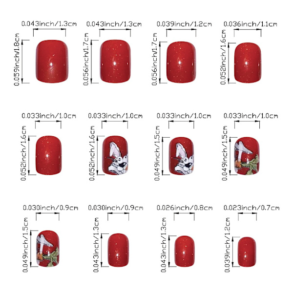 Franske Fake Nails False Nail DJ-16 DJ-16 DJ-16