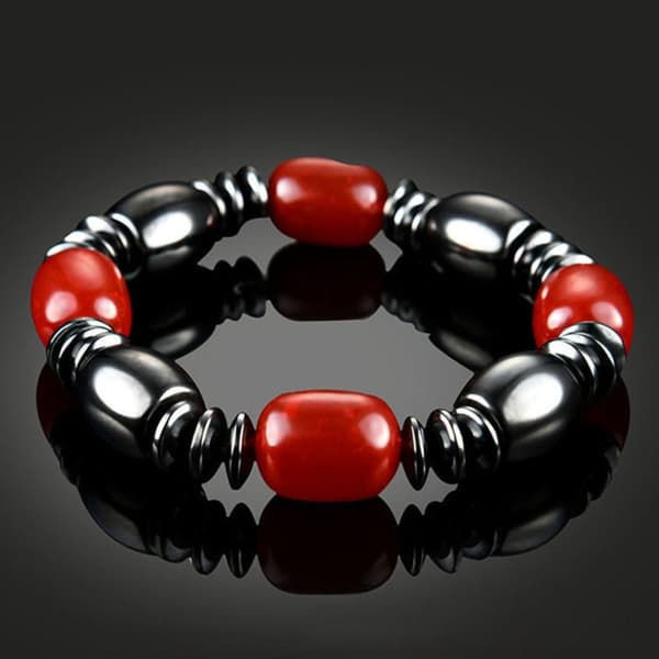 Magnetisk Terapi Armbånd Hæmatit Armbånd DESIGN#1-RØD Design#1-Red