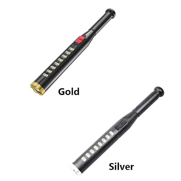 Selvforsvar Mace Lommelygte LED Baseball Lommelygte GULD Gold