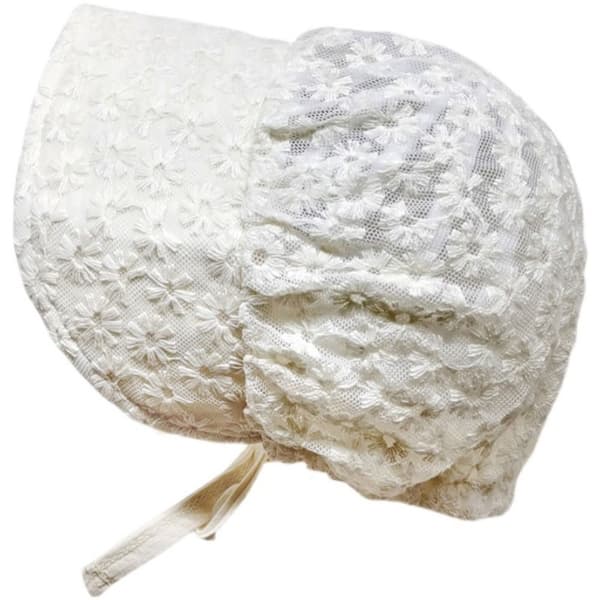 Baby Spetshatt Nyfödd Blomsterhatt BEIGE TYP 2 TYP 2 beige type 2-type 2
