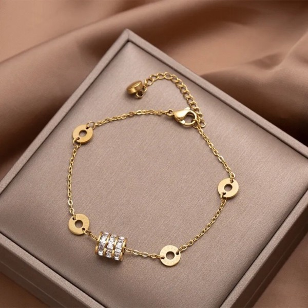 Hjärtformat armband Snake Chain Bangle 7 7 7