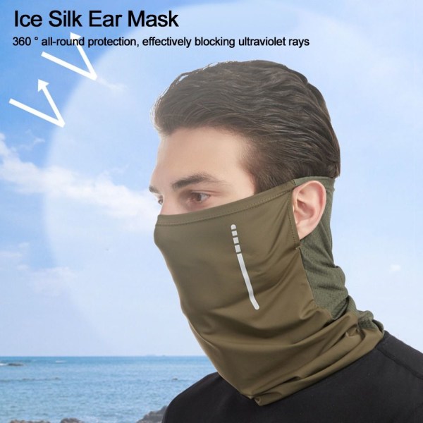 lce Silk Bandana Cool Ansigtstørklæde GRØN green