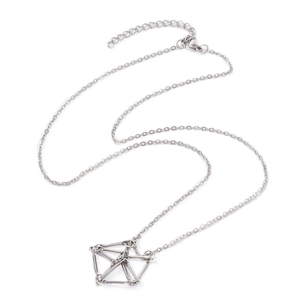 Krystallholder Cage Halskjede Krystall Net Metal Halskjede 2 2 2