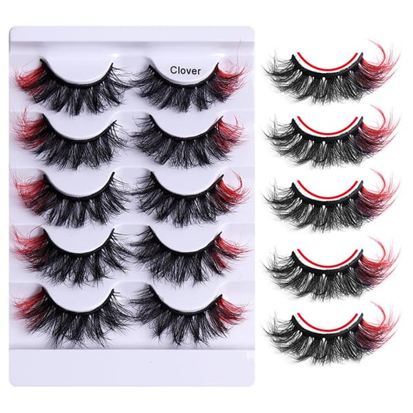 Farvede Vipper Fluffy Mink Vipper CLOVER CLOVER Clover