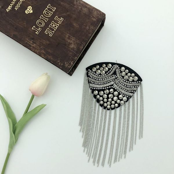 Tofs Silver Beaded Epaulett Tofs Beaded Epaulettes Nit