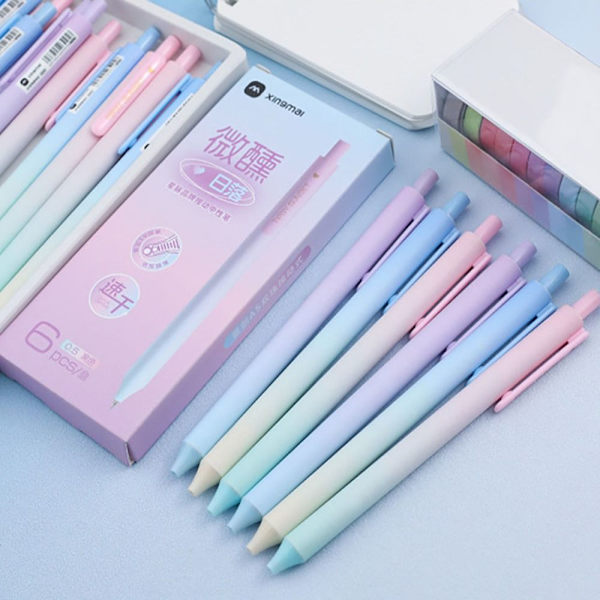 6 STK/Eske Gel Pen Nøytral Pen 6 STK/ESKE 6 STK/ESKE 6Pcs/Box
