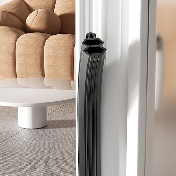 4M Fönstertätningslist Draft Excluder SVART Black