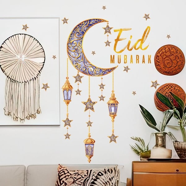 Eid Mubarak Väggdekaler Ramadan Fönsterdekaler STYLE 1 STYLE