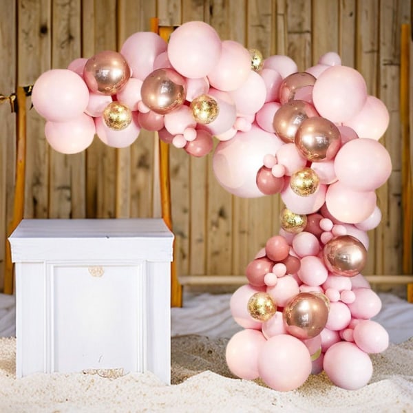 Pink Balloon Garland Arch Kit Pige fødselsdagsfest