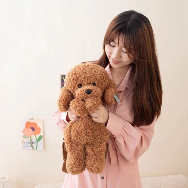 Teddy Dog Ryggsekk Plysj Ryggsekk HVIT White