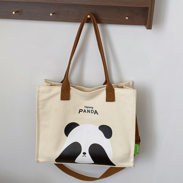 Söt Panda printed axelväska Mode axelväska VIT White