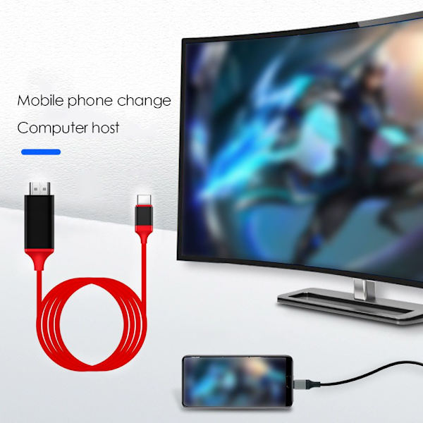 Type-C til HDMI-adapterkabel 30HZ 30HZ 30HZ