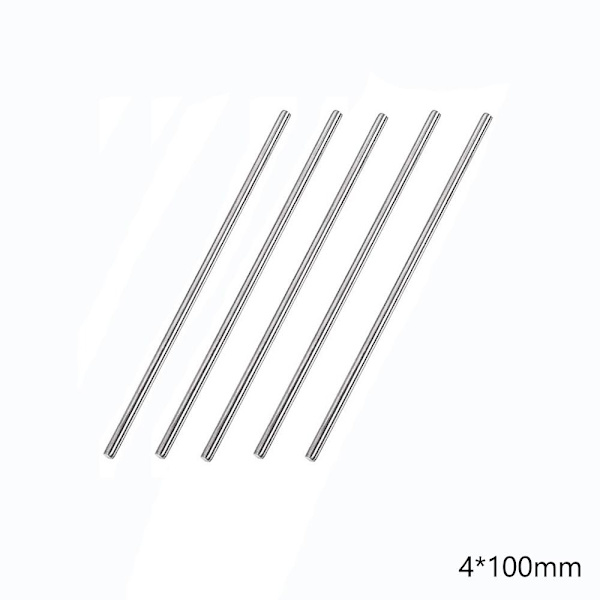 5 kpl kiinteää pyöreää sauvaa, lineaarinen liikeakseli 100 mm 100mm
