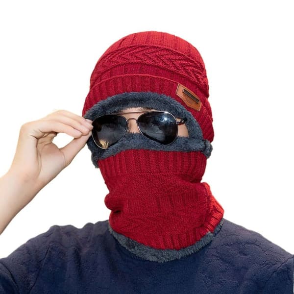 Vintermössor Stickad Mössa RÖD red
