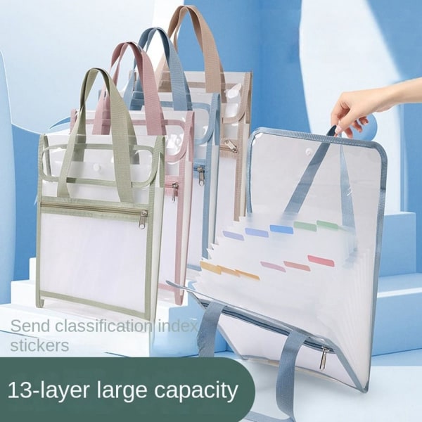 Dokumentförvaringspåse Transparent filpåse FÄRG 3 FÄRG 3 Color 3