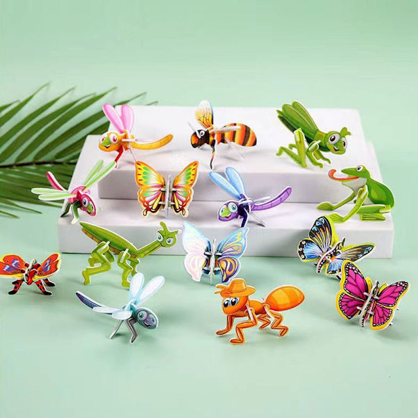 25stk Insekt-puslespillblokker DYR DYR Animals