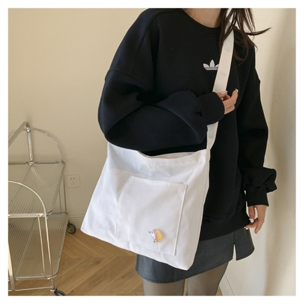 Lærredsstoftasker Casual Messenger Tasker SORT black