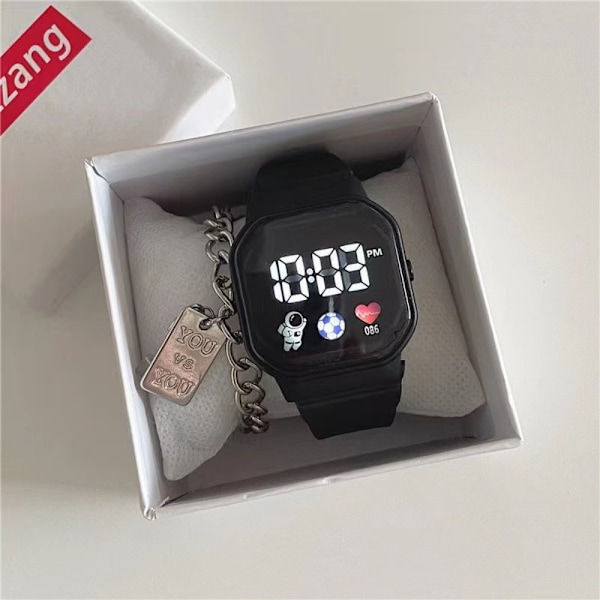 LED-digitaalikellot Lasten watch MUSTA Black