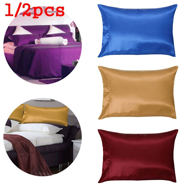 1/2 stk Silkeputetrekk Putetrekk Satin KAFFE 1 stk