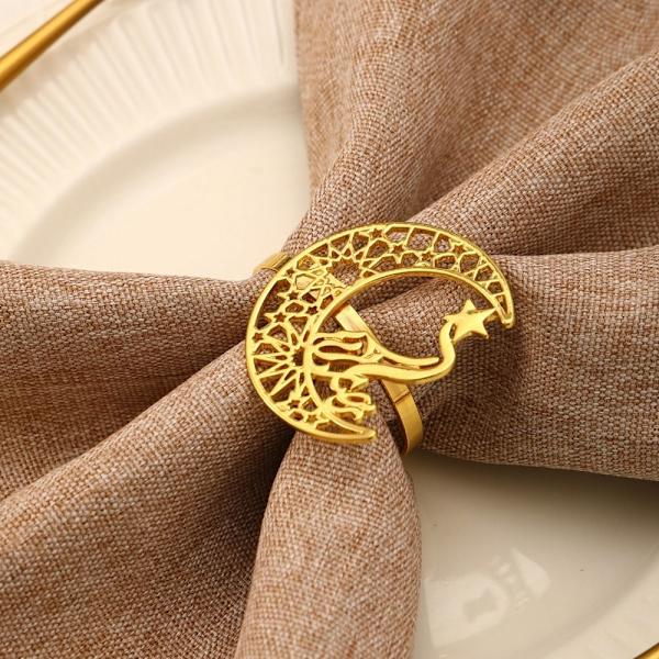 Eid Mubarak Serviettringer Måne Serviettspenne STIL 2 STIL 2