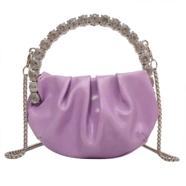 PU Läder Handväska Mini Crossbody Väska VIT White