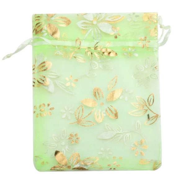 20 kpl/erä Organza Korulaukut Lahjapakkauspussit VIHREÄ Green 13x18cm