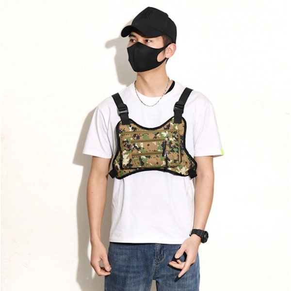 Sportsvest Taske Molle Brysttaske SORT SORT Black