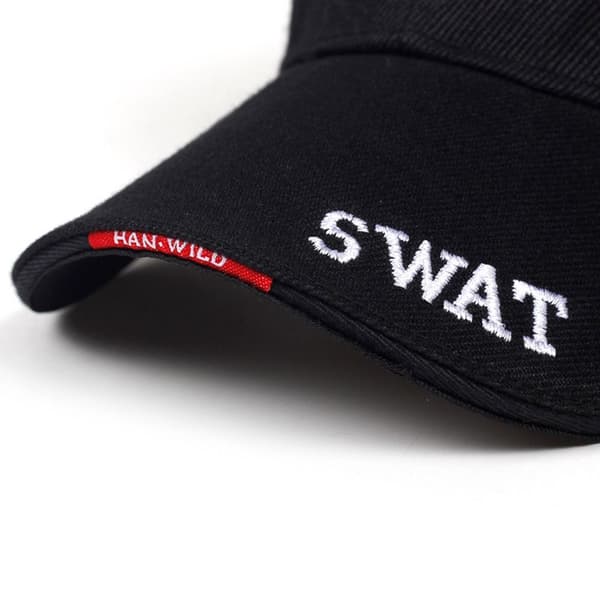 SWAT Broderi Baseball Caps Snapback Hatte SORT black