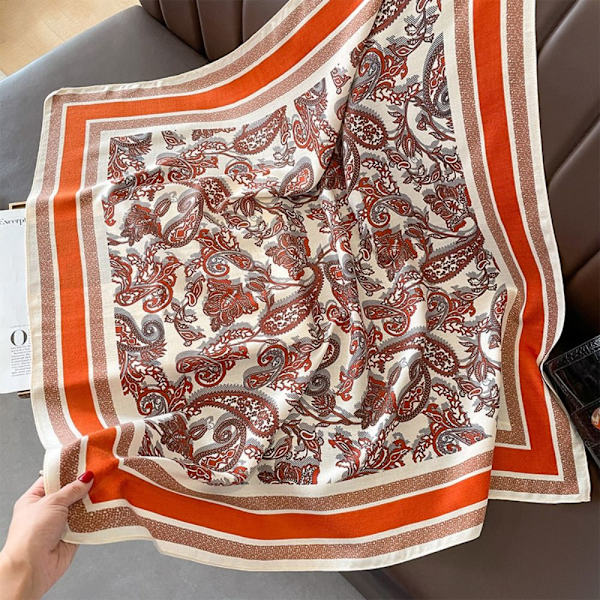 Strandsjal 90x90cm Sidenscarf 4 4 4