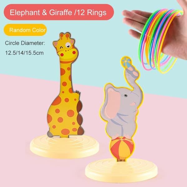 Ringkast Spill Kaste Bøyle Leker ELEFANT & GIRAF Elephant & Giraffe