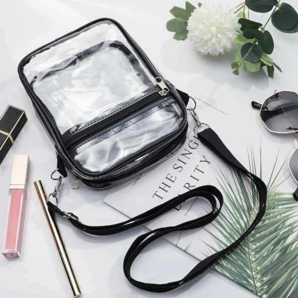 Axelväska Transparent Handväska SVART black