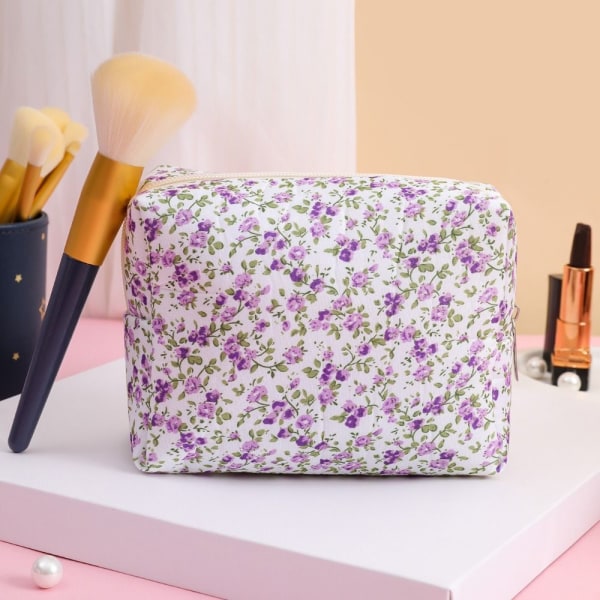 Puffy quiltet makeuptaske Stor rejsekosmetiktaske 06 06 06