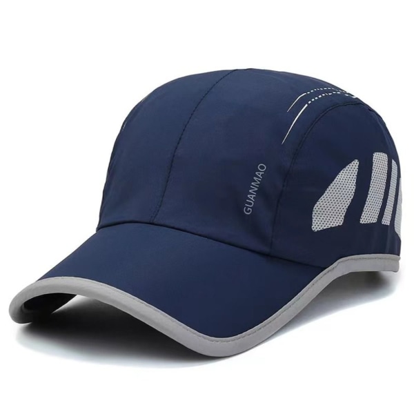 Hurtigtørkende Mesh Peaked Cap Sports Golf Baseball Cap BLÅ blue