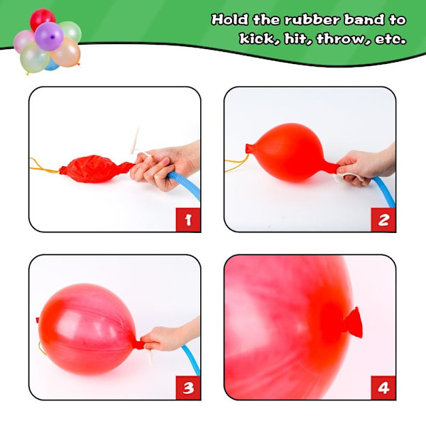 10 Stk Punch Bounce Balloner Punching Ballon Tykke Sjov Ballon