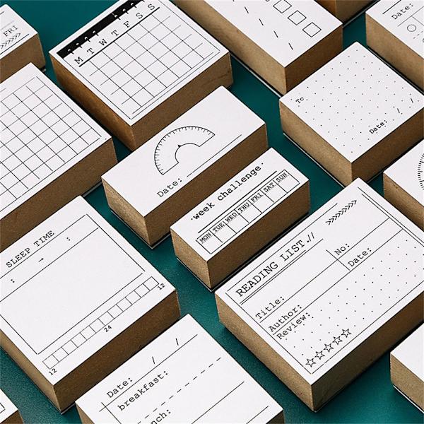 Journalstempler Sett Dagsplan REGISTRERING Record