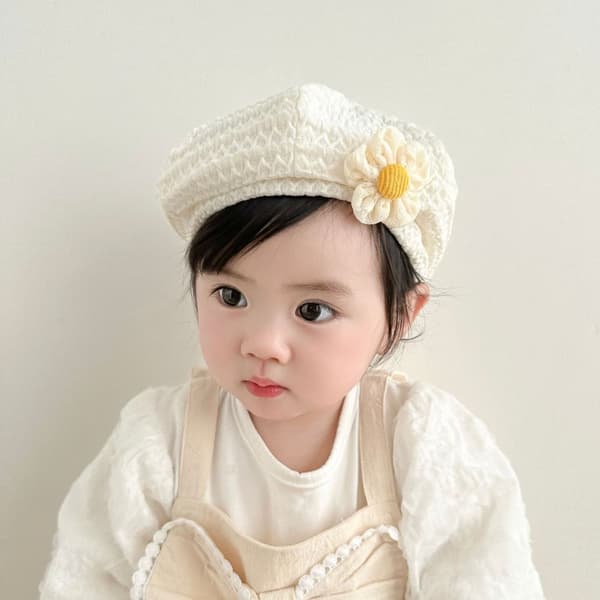 Baby Beret Hat Solhat BLÅ Blue