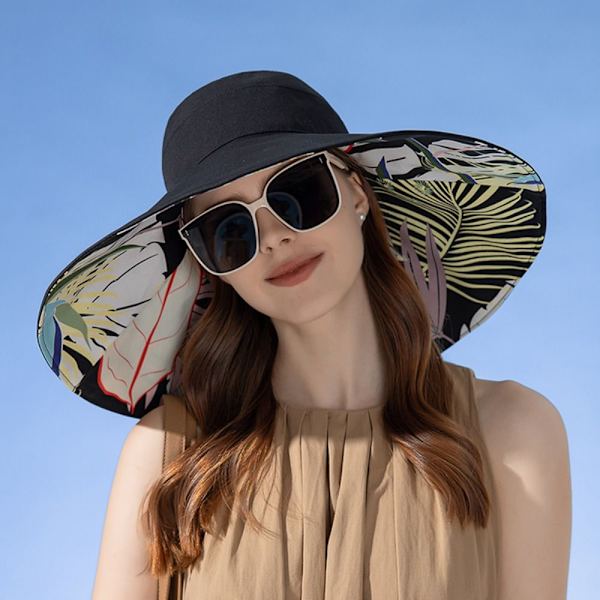 Dame Fiskerhat Solhat SORT black