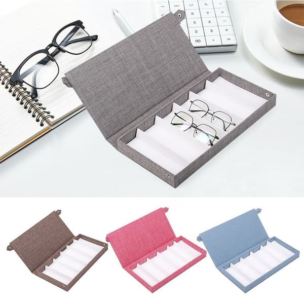 Solbrille Organizer Brille Display Boks GRÅ Grey
