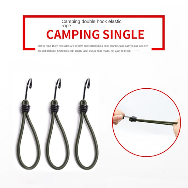 Elastiskt rep med krok Fast bindningsbälte 100CM 100CM 100cm