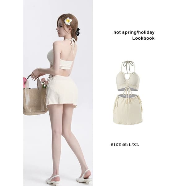 Badedrakt Bikini Sett HVIT S White S
