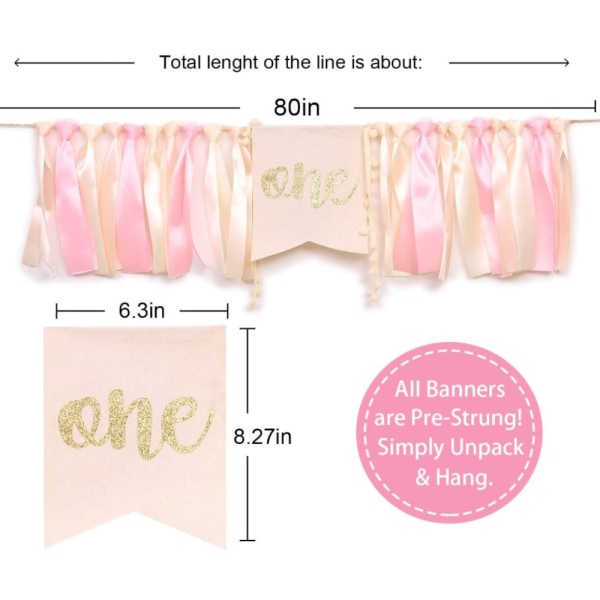 1. Barnestol Banner Fargerik Dusk Barnestol Banner ROSA pink