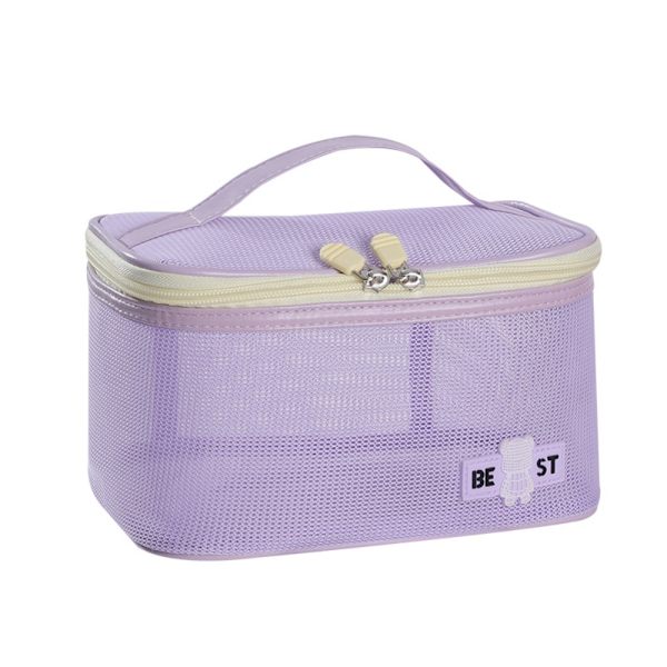 Mesh Sminkväska LILA purple