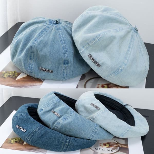 Åttekantet brev-beret cowboy-beret 2 2 2