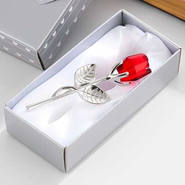Krystal Rose Ornament Hjem Dekoration Ornamenter D D D