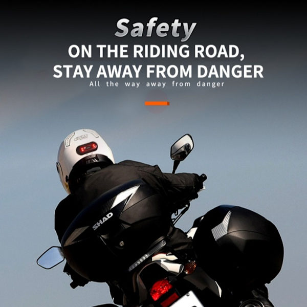 Moto Helmet Light Pyörän takavalon moottoripyörän varoitusvalo