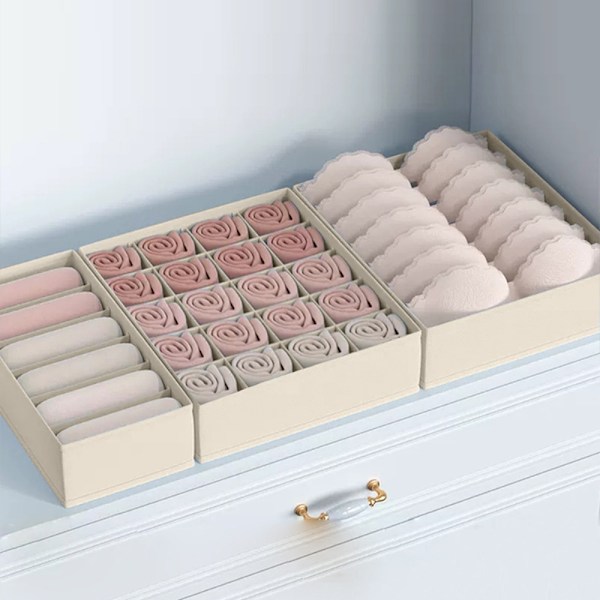 3kpl/ set Säilytyslaatikko Organizer BEIGE beige